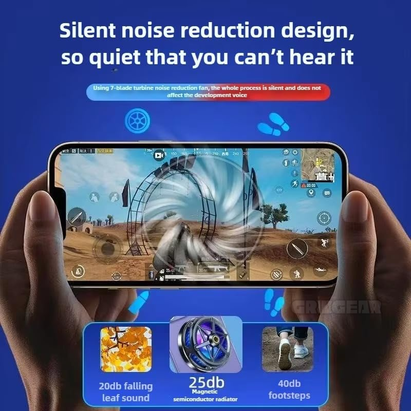 S6 MagSafe Phone Cooler ā RGB Fan & Semiconductor Cooling for iPhone Gaming