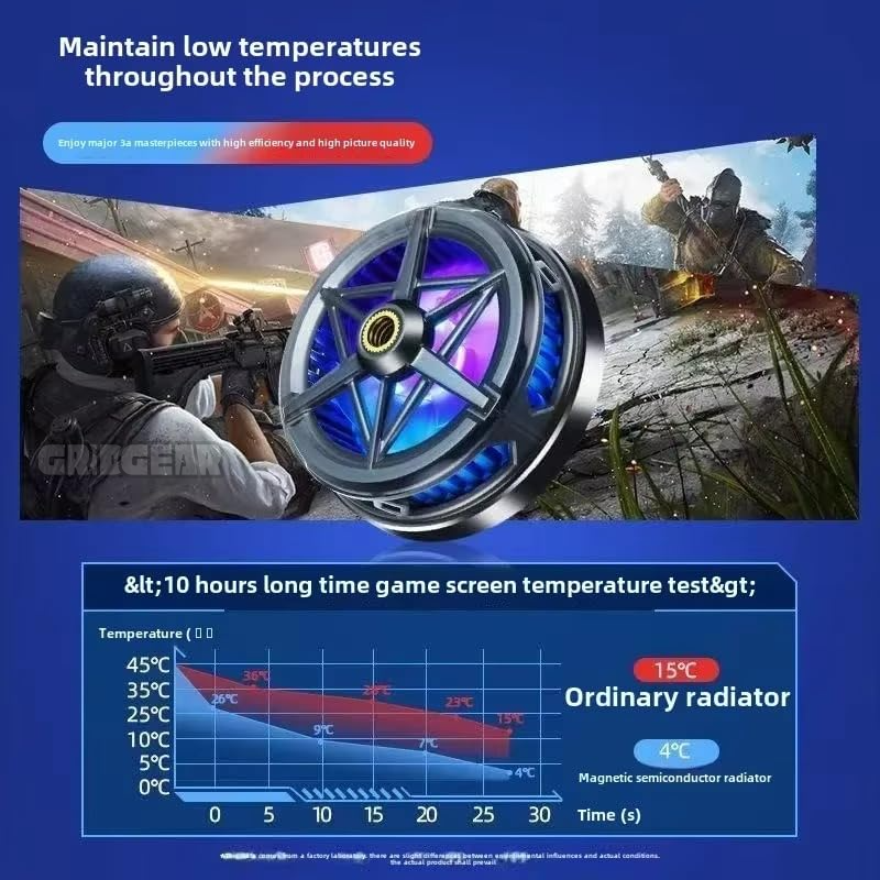 S6 MagSafe Phone Cooler ā RGB Fan & Semiconductor Cooling for iPhone Gaming