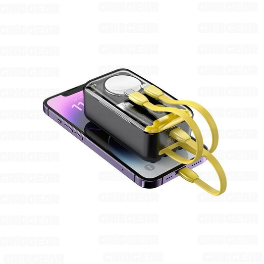 CyberPunk ZHX-PB22 Power Bank – 10000mAh, 22.5W Fast Charging, Digital Display, Wireless & Apple Watch Support (Black)