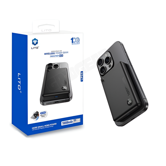LITO LP08 High-Capacity Magnetic Wireless Power Bank 10000mAh