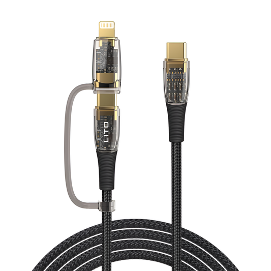 LITO LD12 2-in-1 Crystal Fast Charge Cable