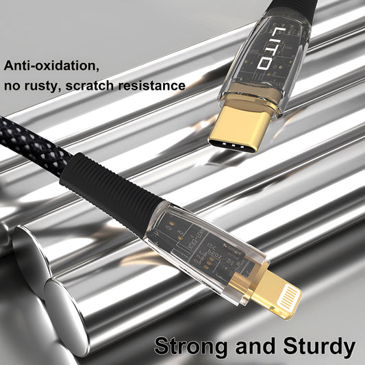 Lito LD 01 USB-C to Lightning Braided Fast Charging Cable