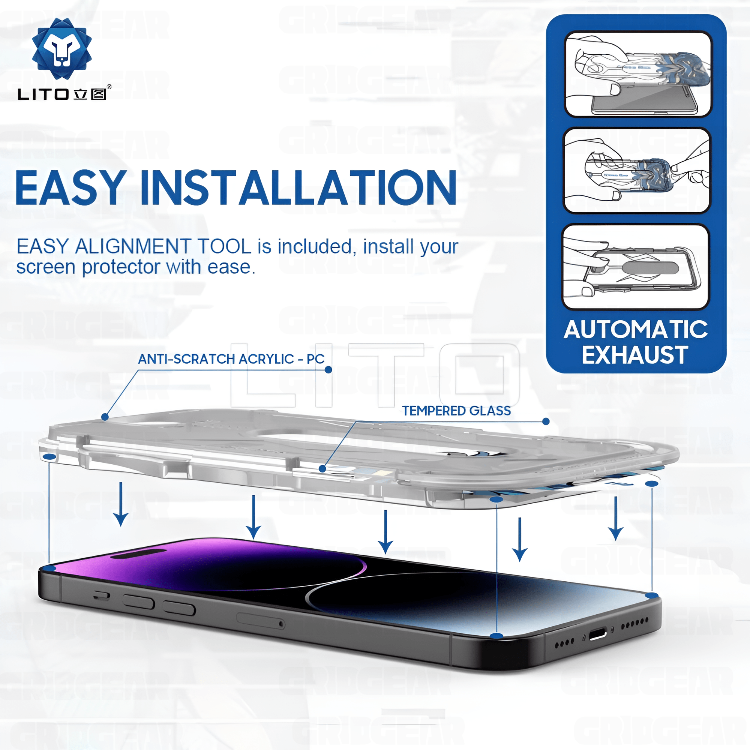 LITO D+ Pro Tool Box Tempered Glass Screen Protector – Clear