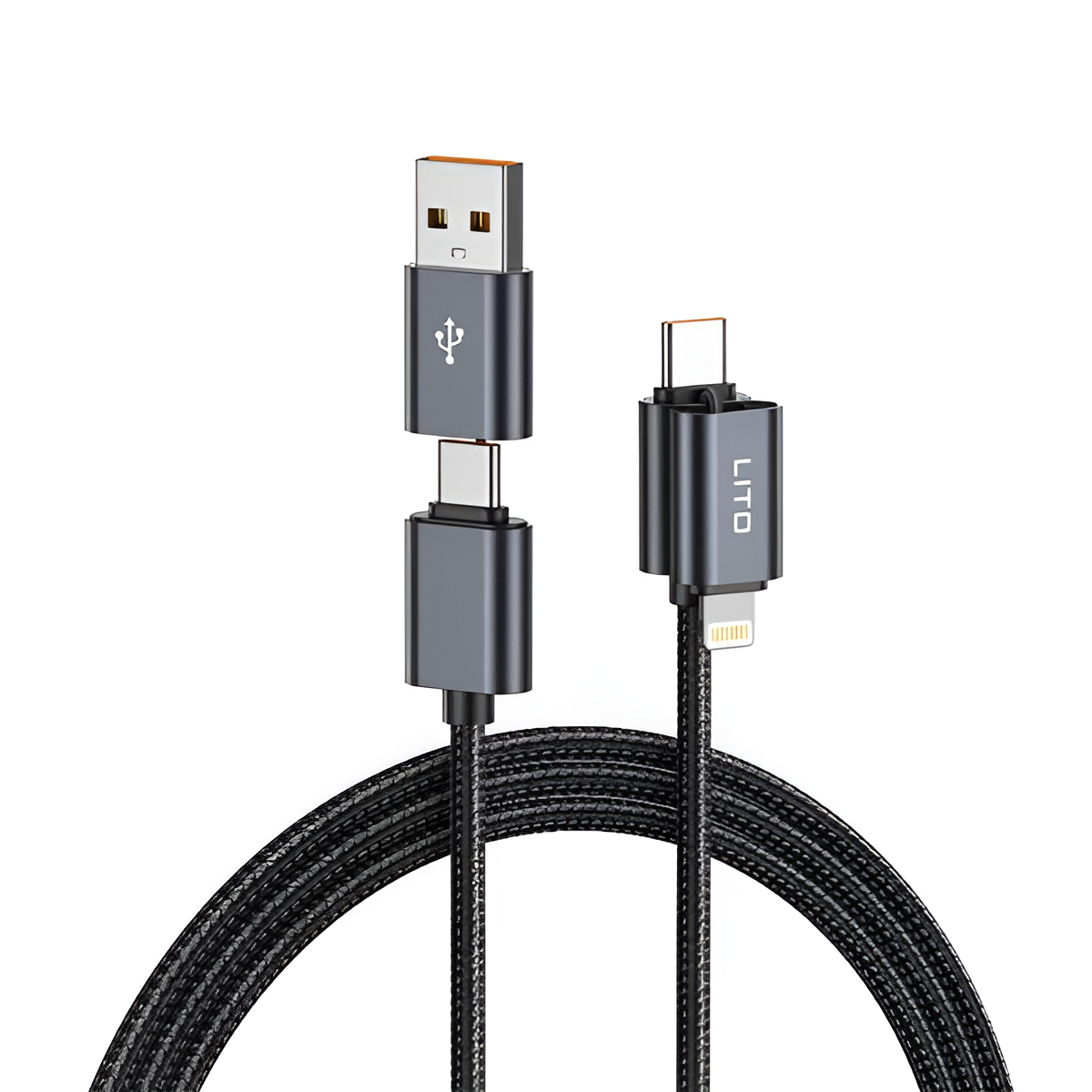 LITO LD21 100W 4-in-1 Fast Charging Magnetic Data Cable