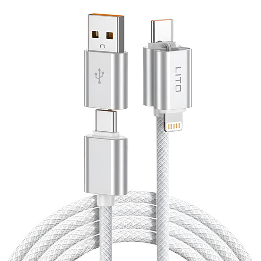 LITO LD21 100W 4-in-1 Fast Charging Magnetic Data Cable