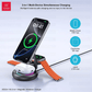 Xundd XDCH-116 3-in-1 Wireless Charger Foldable & Rotatable Fast Charging Dock for iPhone, AirPods & Apple Watch