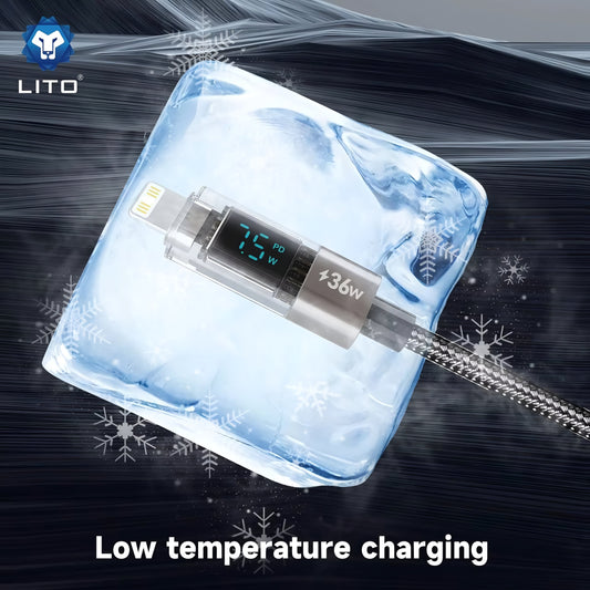 LITO LD09 Fast Charge Cable with LED Display – 100W USB-C