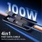 LITO LD21 100W 4-in-1 Fast Charging Magnetic Data Cable